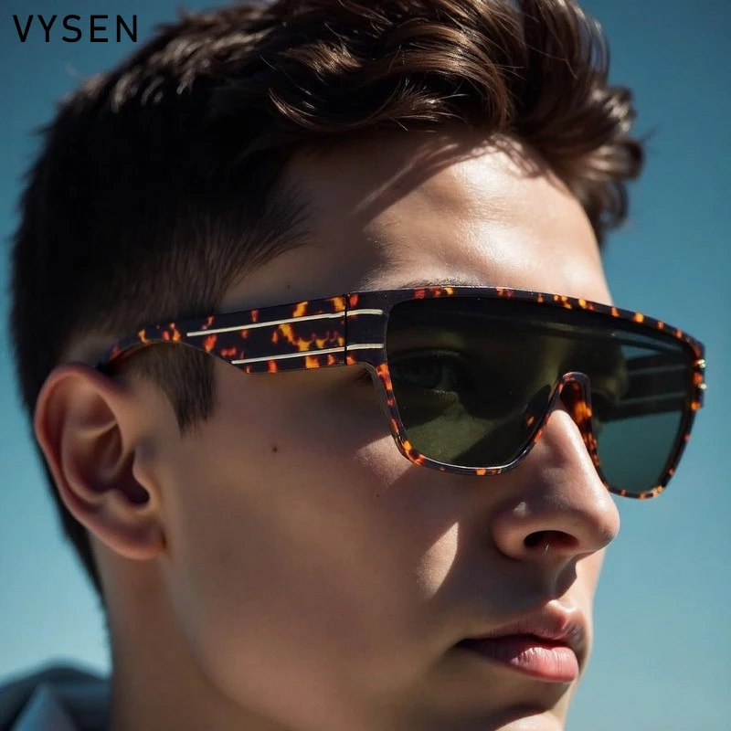 

Oversized One-Piece Punk Irregular Shield Sunglasses Men 2025 Luxury Brand Design Classic Sun Glasses Sports Eyewear Shades
