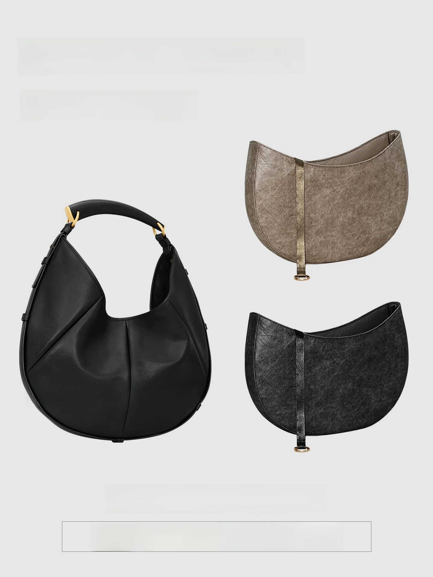 Bolsa Interior Mediana en Forma de Luna de Papel DuPont Wenjing para el Bolso de Mano Saint Laurent New Mombasa Horn, Bolsa d...
