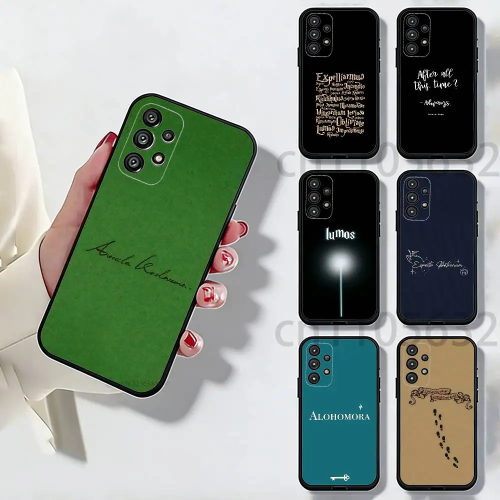 Classic Magic Spells Phone Case For Samsung S25,24,23,22,21,S20,Ultra,Plus,FE Black Soft Cover