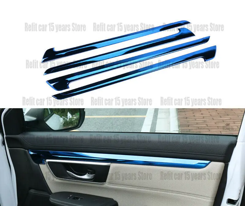 FOR HONDA CR-V CRV 2017 2018 2019 2020 2021 Blue Titanium interior inner door panel cover trim