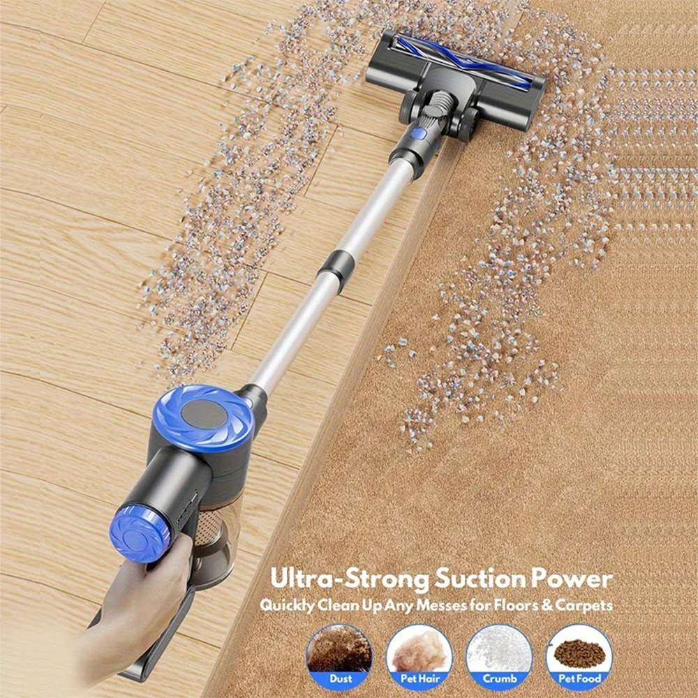 ตรงแนวตั้งไฟฟ้า CYCLONE เงียบมือถือพรม Stick เครื่องดูดฝุ่นไร้สายไร้สายบ้านไร้สายสําหรับพรม