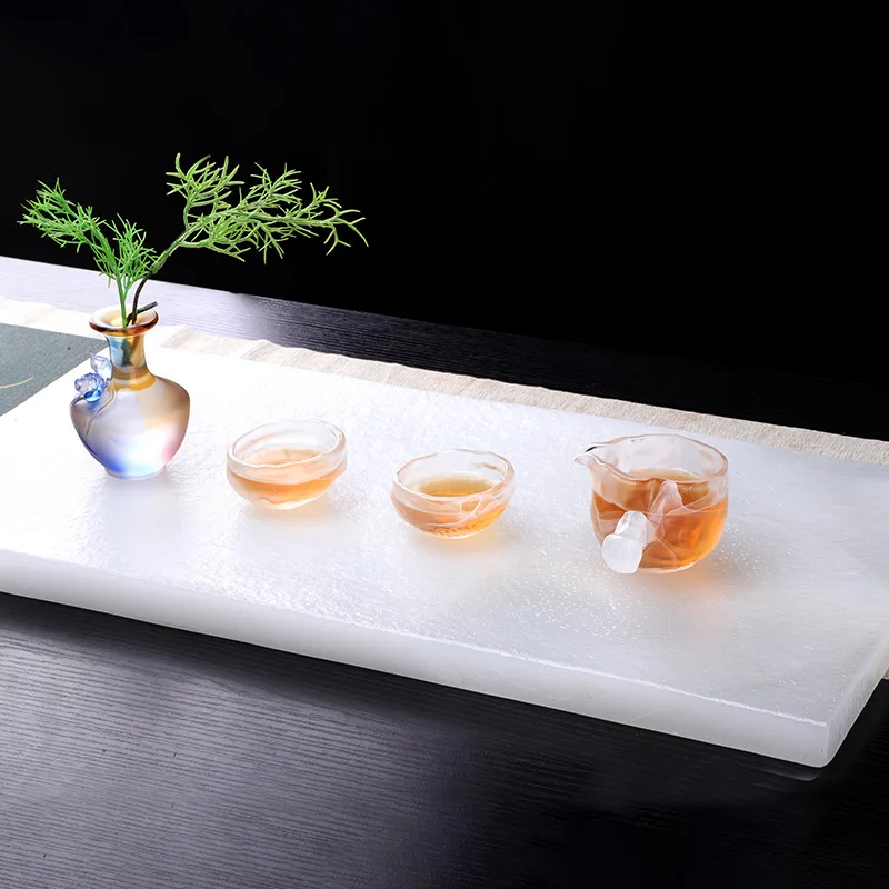 Glazed tea set Guochao ancient style freehand tea tray  high-end reception guests with  ceremony crafts
