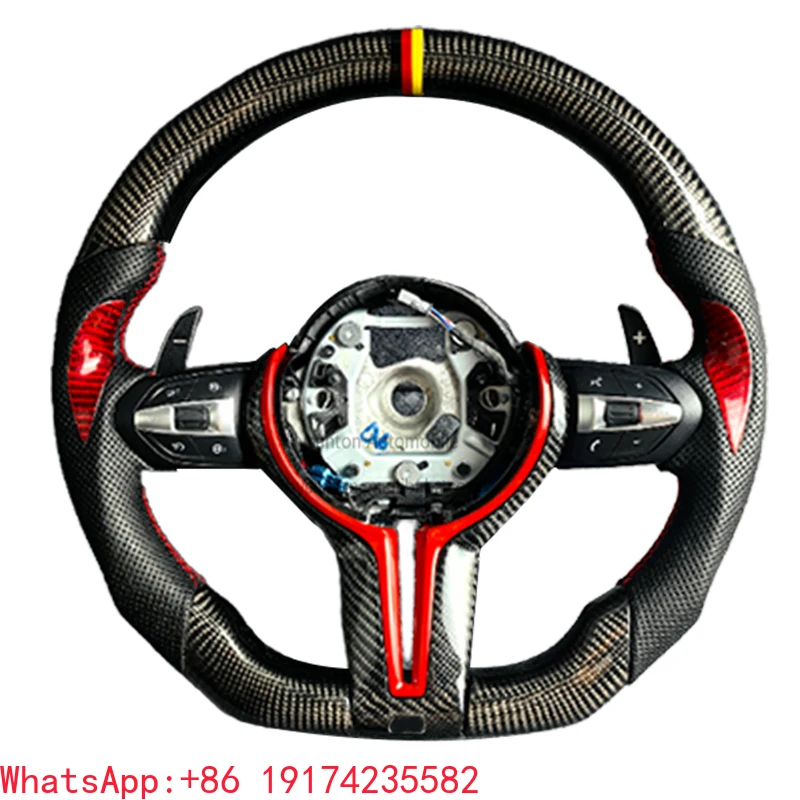 Unique Design Perforated Leather Carbon Fiber M Performance for  F10 F30 F90 F01 F02 F12 F13 Car Steering Wheel