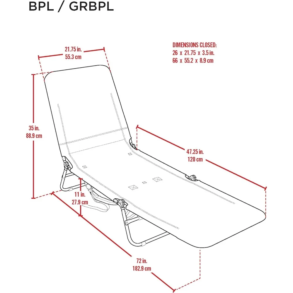 Beach Portable Folding Backpack Beach Lounge Chair, Backpack Straps and Storage Pouch, All Weather Outdoor Lounge Chairs.