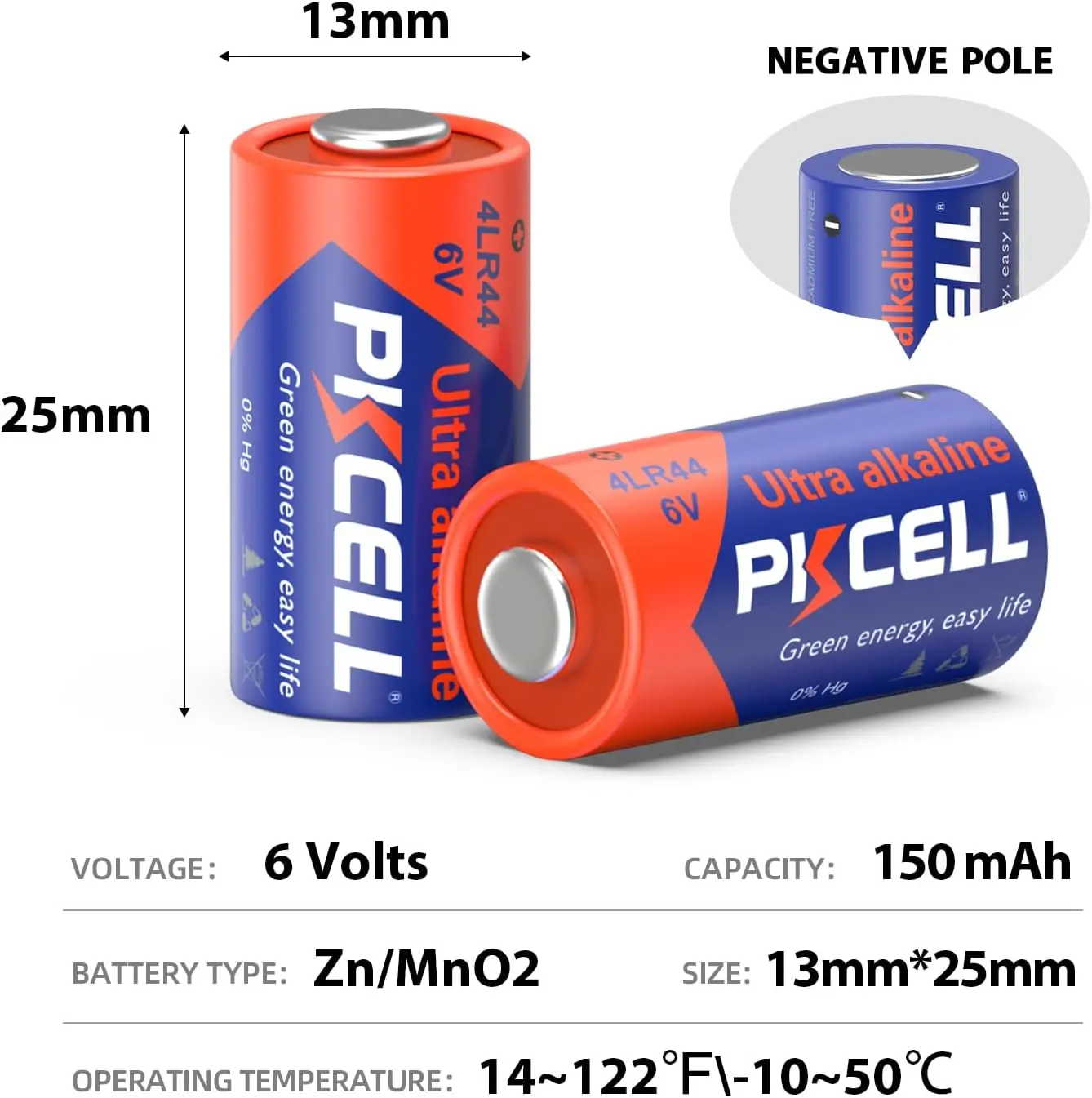 PKCELL 40 sztuk/2 pudło 4LR44 GP476A 4A76 PX28A L1325 6V bateria alkaliczna z kory obroża baterie 6V bateria alkaliczna do obroży dla psa