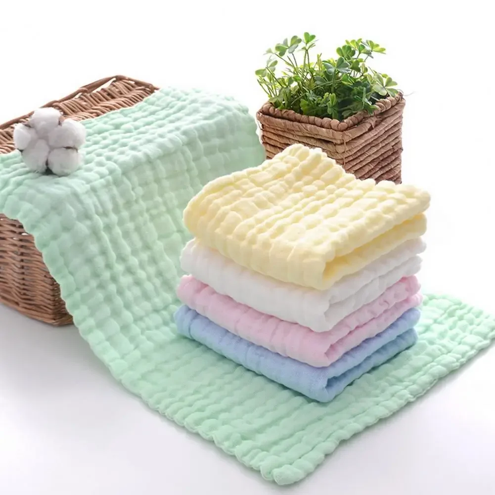 Baby Washcloth Soft Absorbent Baby Bath Towel Square Gauze Facecloth Face Wash Wipe Hand Newborn Infants Kids Girls and Boys