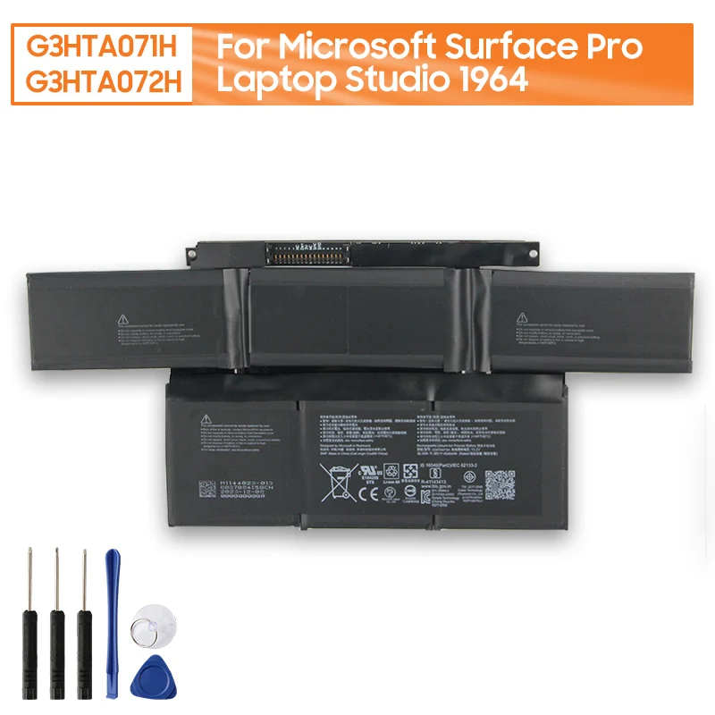 

Replacement Battery G3HTA071H G3HTA072H For Microsoft Surface Pro Laptop Studio 1964 4948mAh With Free Tool