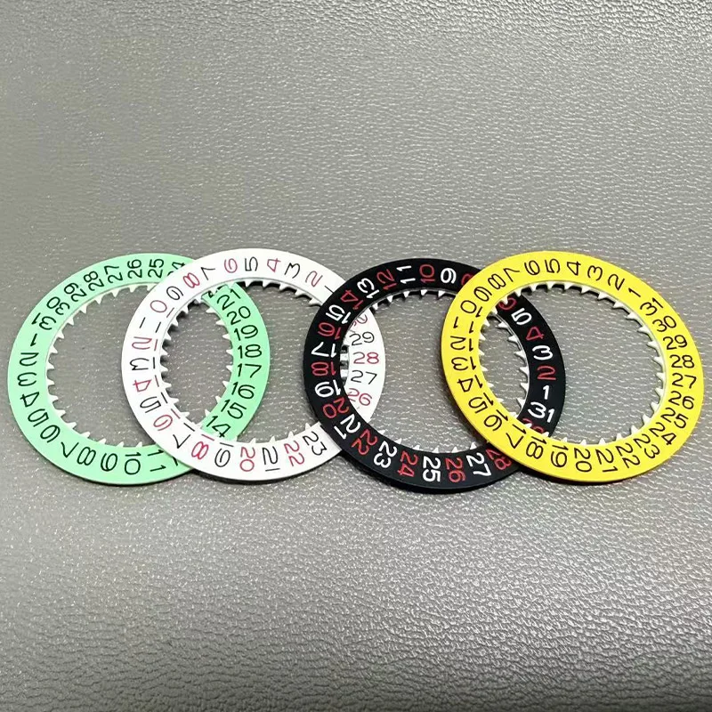 NH35 Date Dial Modification Fits NH35 NH36 Movement SKX007 SKX009 Red Blue Black White Automatic Movement Day Date Dial Wheel