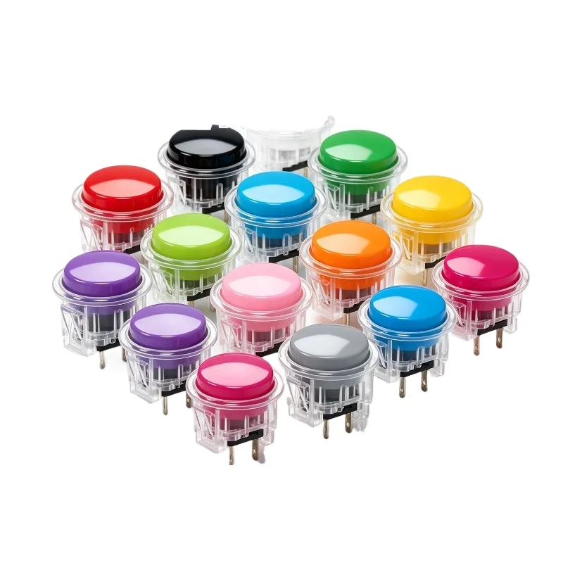 30# Transparent Snap Button 24mm 30 Crystal Sanhe Quality Coin Operated Games Arcade Parts