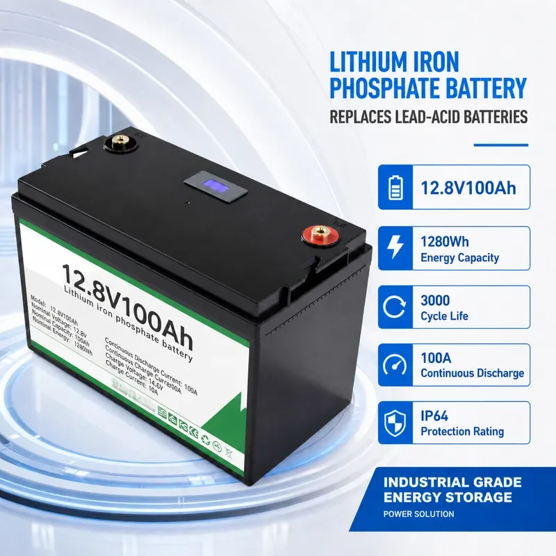 12V 100Ah 24V 200Ah Lithium Iron Phosphate Battery Pack LiFePO4 Deep Cycle Solar RV Marine Battery Replace Lead Acid