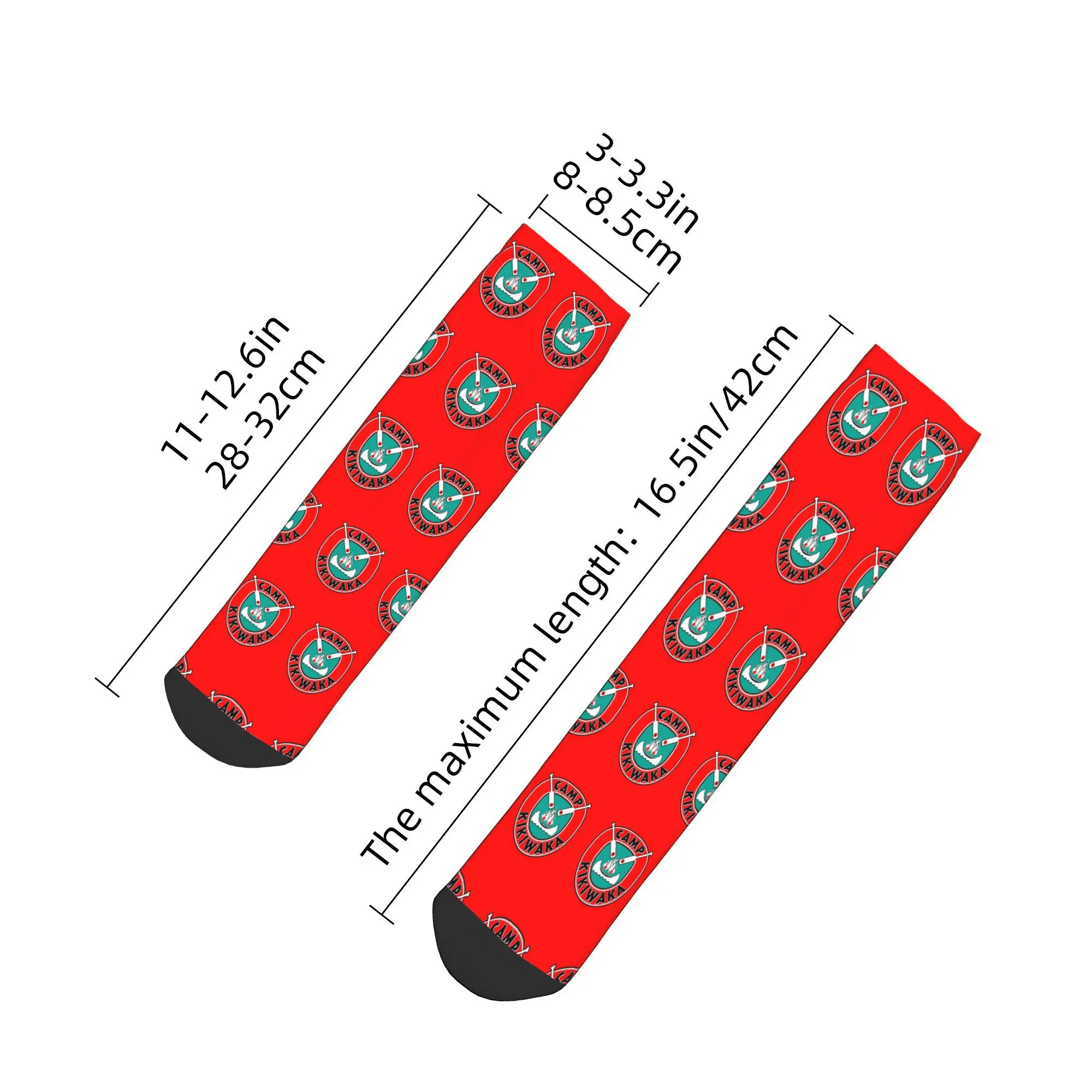 Camp Kikiwaka - Bunk'd - fondo rojo Calcetines Harajuku Medias absorbentes del sudor Calcetines para todas las estaciones Accesorios para hombre Mujer