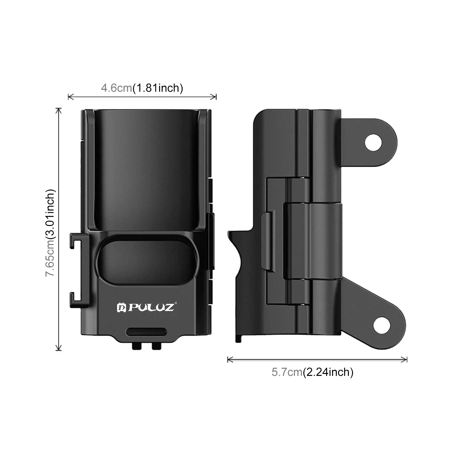 PULUZ for DJI OSMO Pocket 3 Plastic Protection Frame Expansion Cold Shoe Adapter Bracket