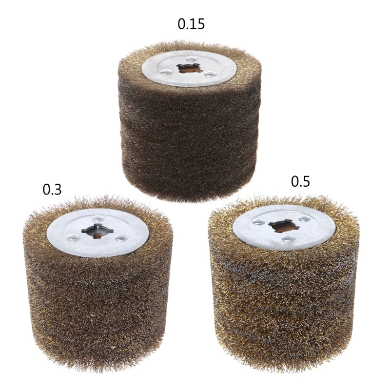 Sbavatura abrasiva in filo acciaio inossidabile spazzola rotonda lucidatura molatura ruota tampone Drop Shipping