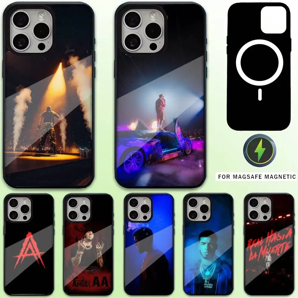 

Rapper A-Anuel AA Real Phone Case For iPhone17,16,15,14,13,12,11 Plus,Pro Max Magnetic Magsafe Wireless Charging