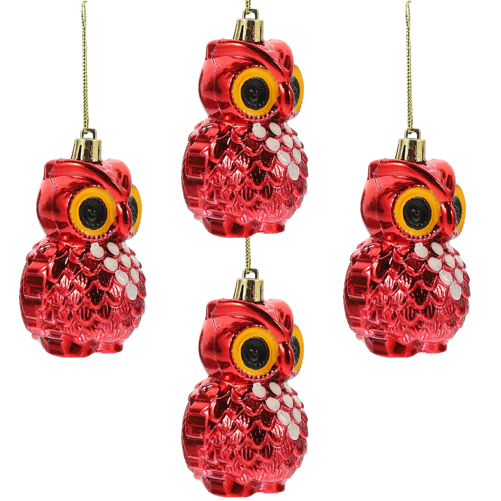 

4Pcs Christmas Owl Hanging Ornaments Xmas Tree Decor Xmas Party Decoration Christmas Pendants Tree Hanging Decor