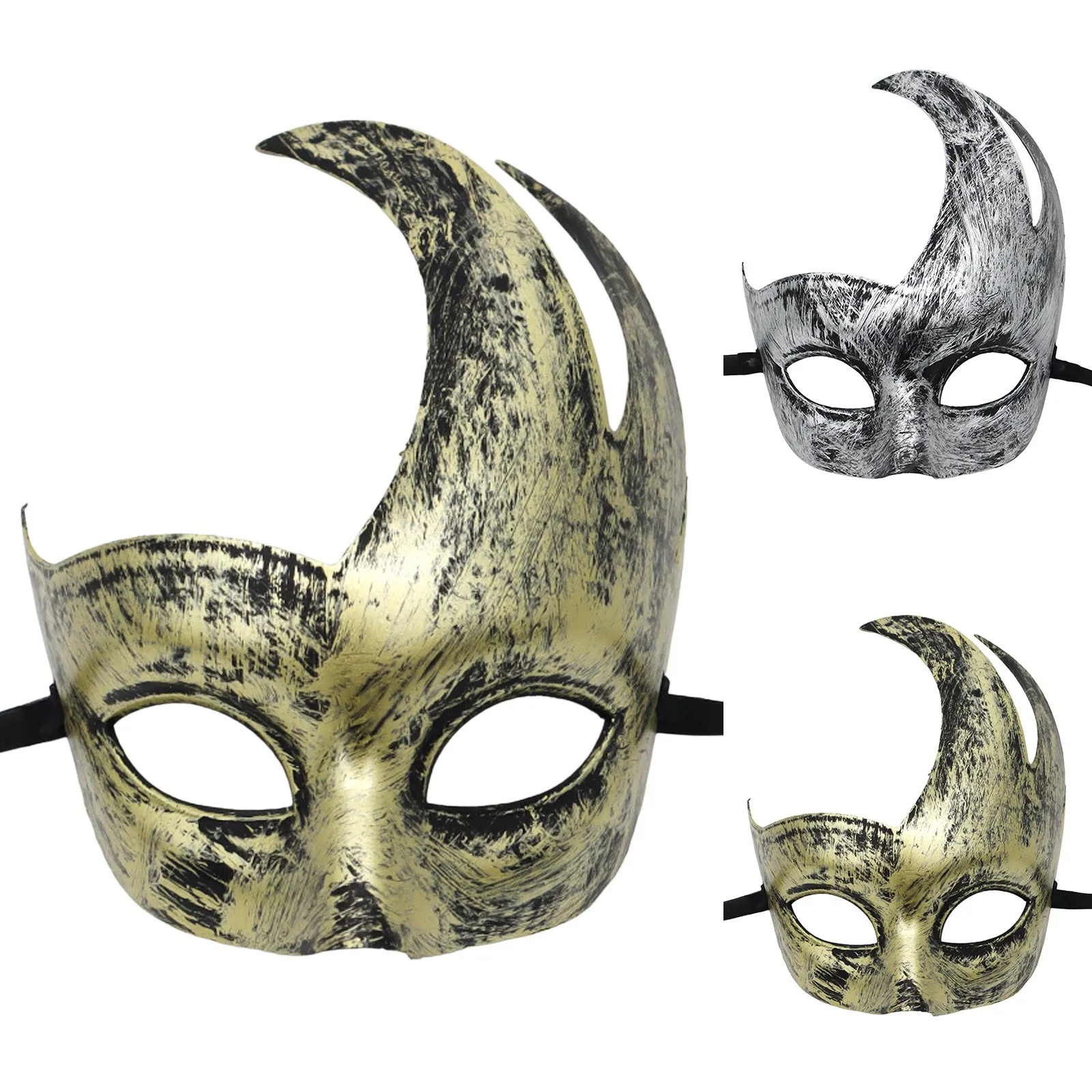 

Men's and Women's Prom Party Masks Vintage Jazz Flat Head Masks Masquerade Performance Half Face Mask Cosplay Decoration Prop