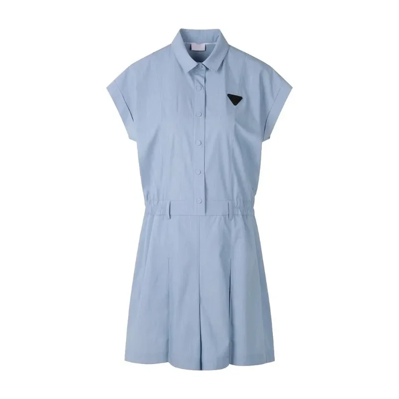 

New Summer Golf Women's Polo Logo Waist Dress Versatile Slimming Sports Dress Pants