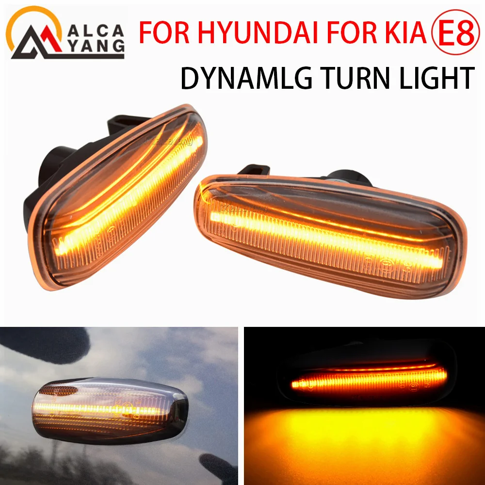 For Kia Pro cee'd Estate Rio III Hatchback Saloon Hyunda i30 Azera Elantra Avante Dynamic LED Side Marker Light Turn Signal Lamp