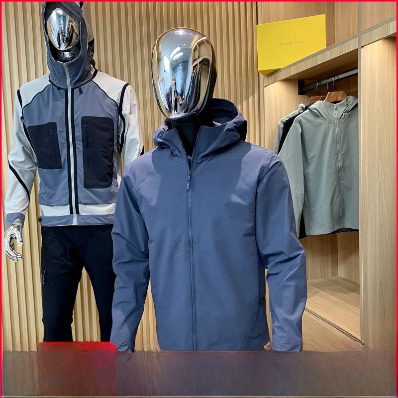

Outdoor Waterproof Windproof Men's Casual Hooded Jaet Full Seal Glue Busin Leisure Coat Trendy Autumn New Arrival