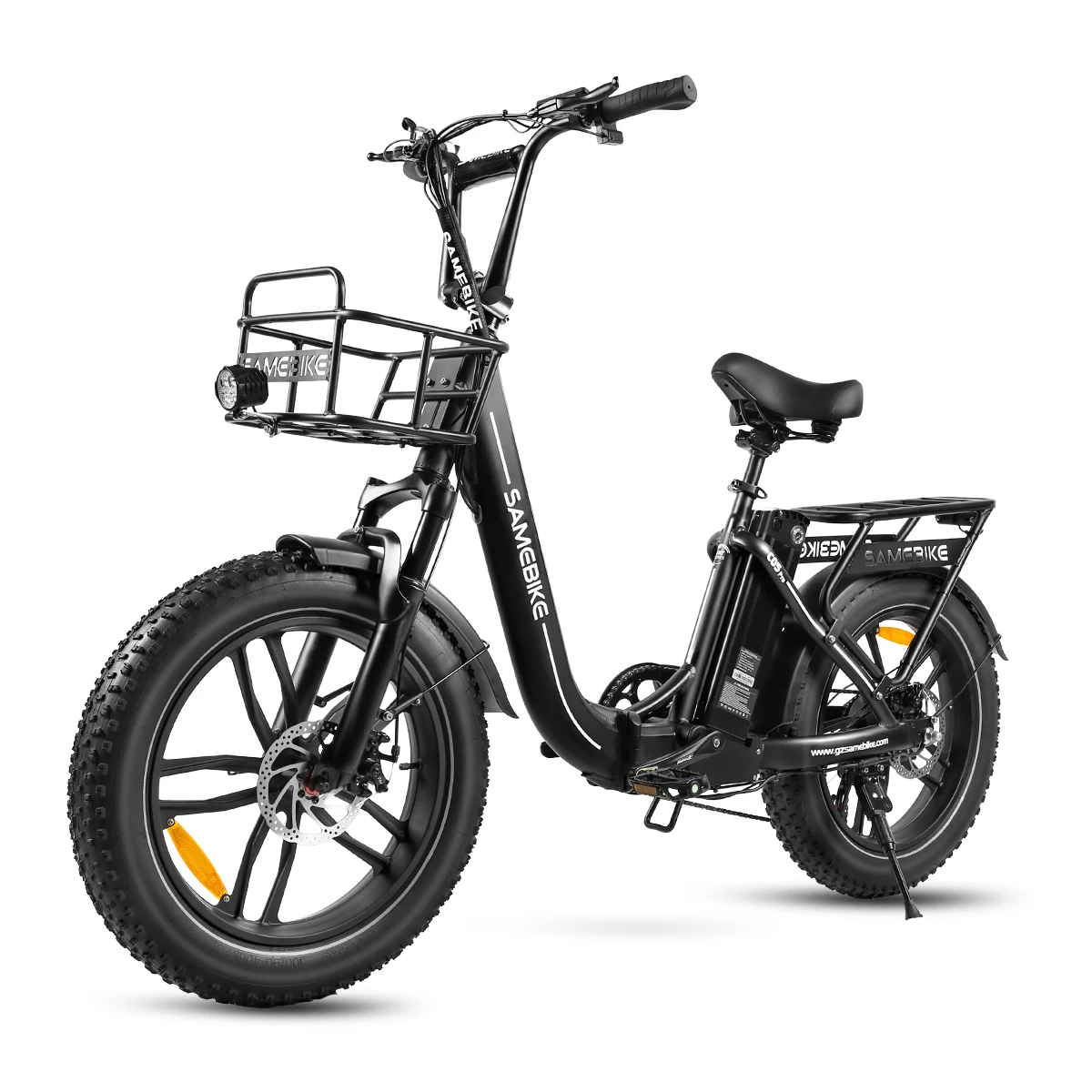 SAMEBIKE Opvouwbare E-bike Krachtige Motor 36V13AH Lithium Batterij Volwassen Elektrische Fiets 20 Inch Vetband Stads Elektrische Fiets