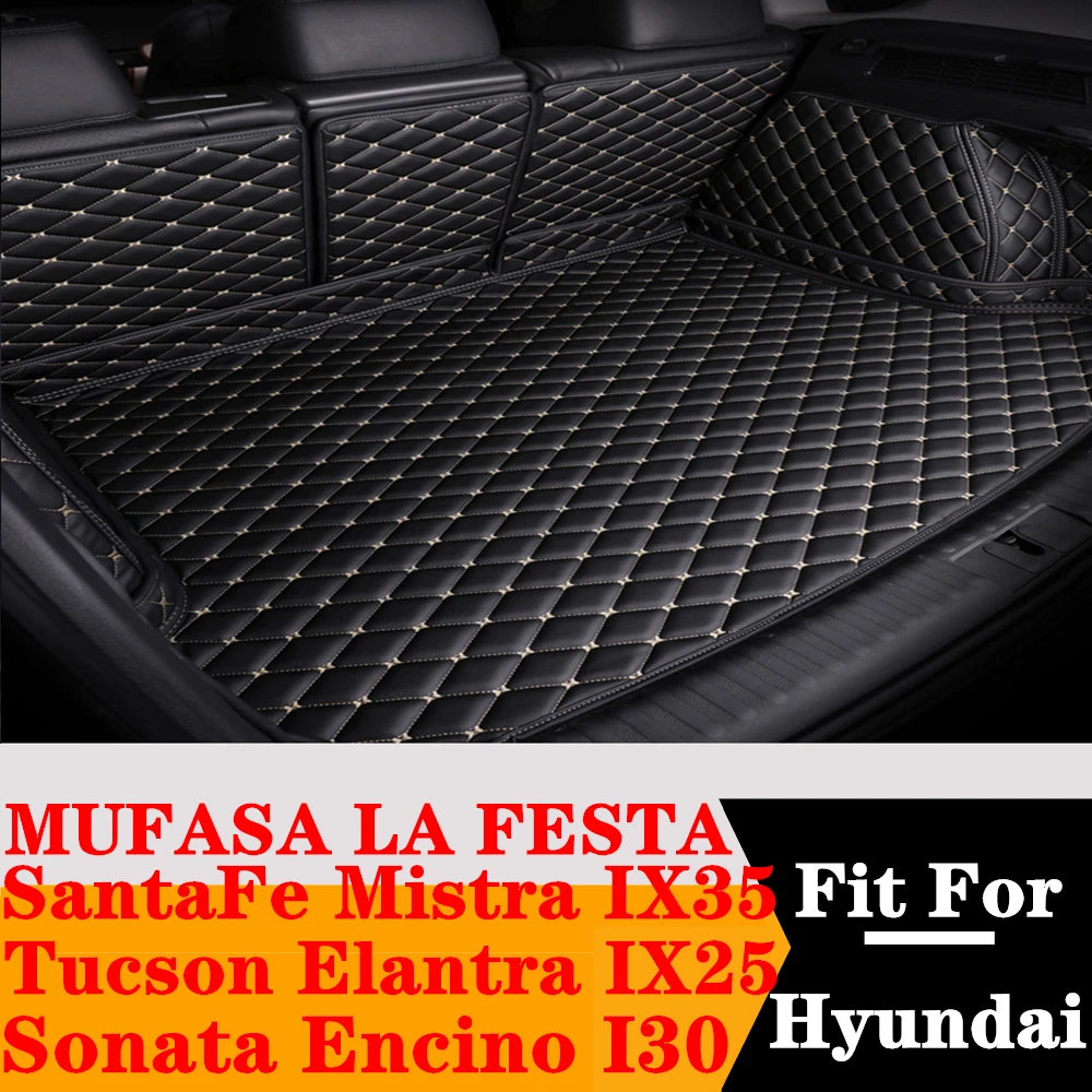 

Custom Full Set Car Trunk Mat For HYUNDAI Elantra I30 Tucson Sonata Encino Mistra IX35 IX25 MUFASA SantaFe Rear Cargo Liner Tail