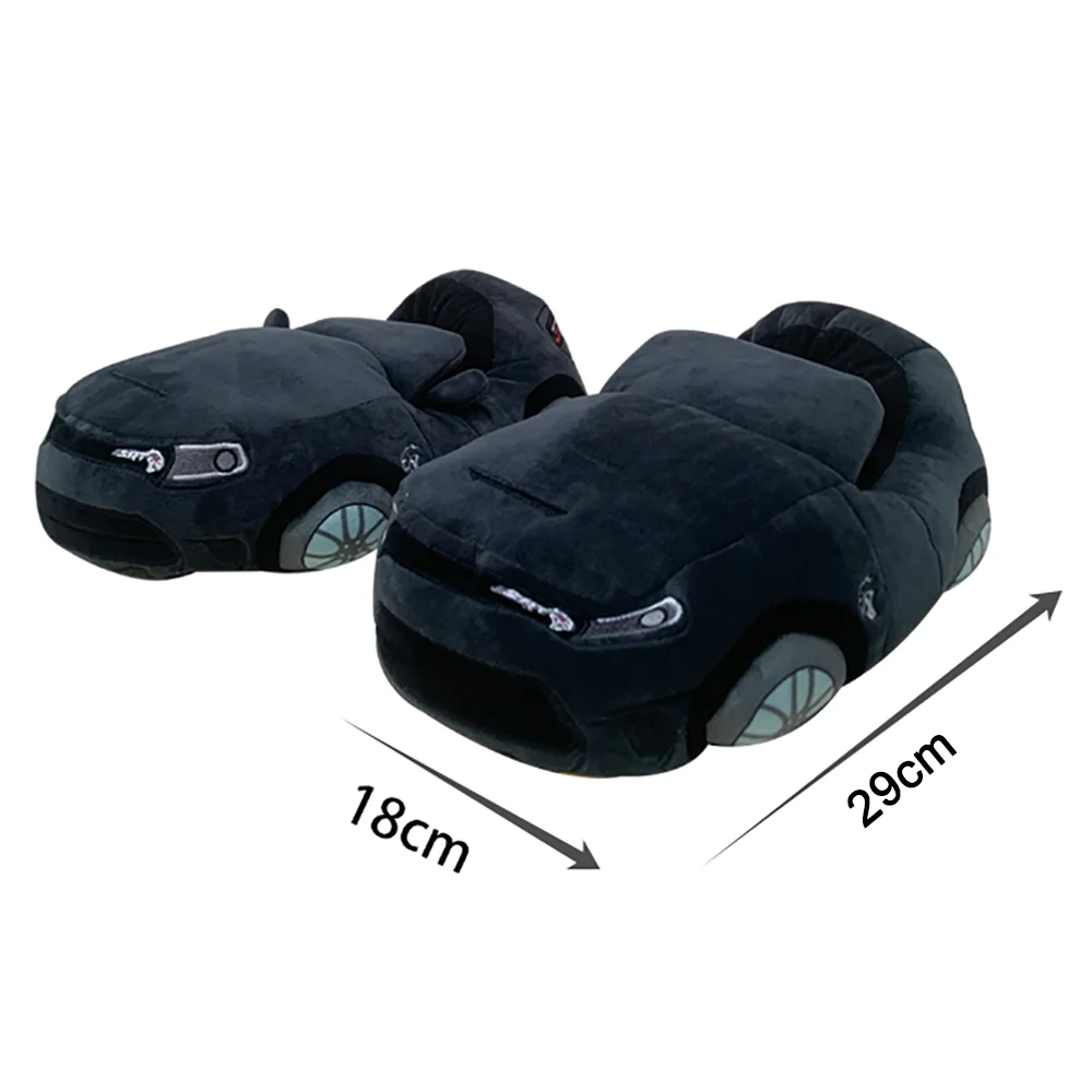 MyRytanda New Fashion Car Shape Plush Slippers House Soft Stuffed Shoes Automobile Plush Shoes Adults Birthday Gift