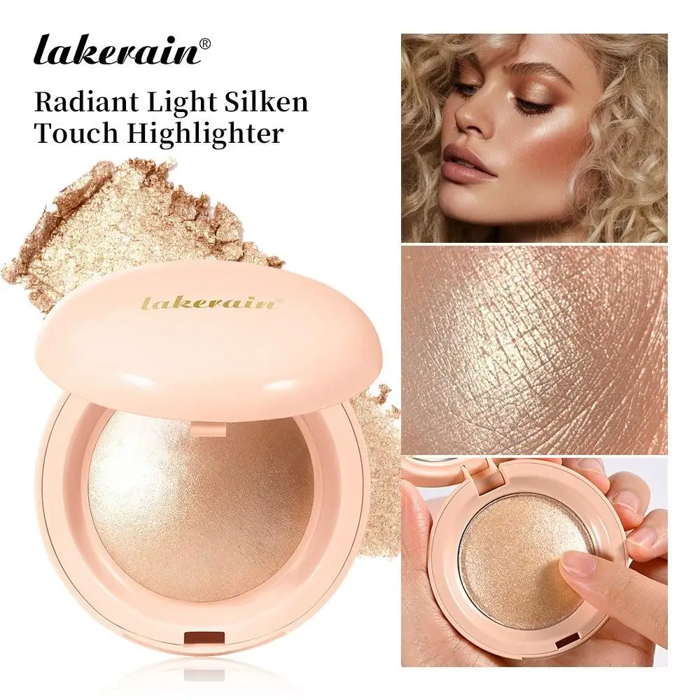 Samt-Highlighter-Puder, Schimmerndes Gesichts-Highlighter für Konturierung & 3D-Gesichtsmodellierung, Glanz-Make-up für Alle Hauttöne