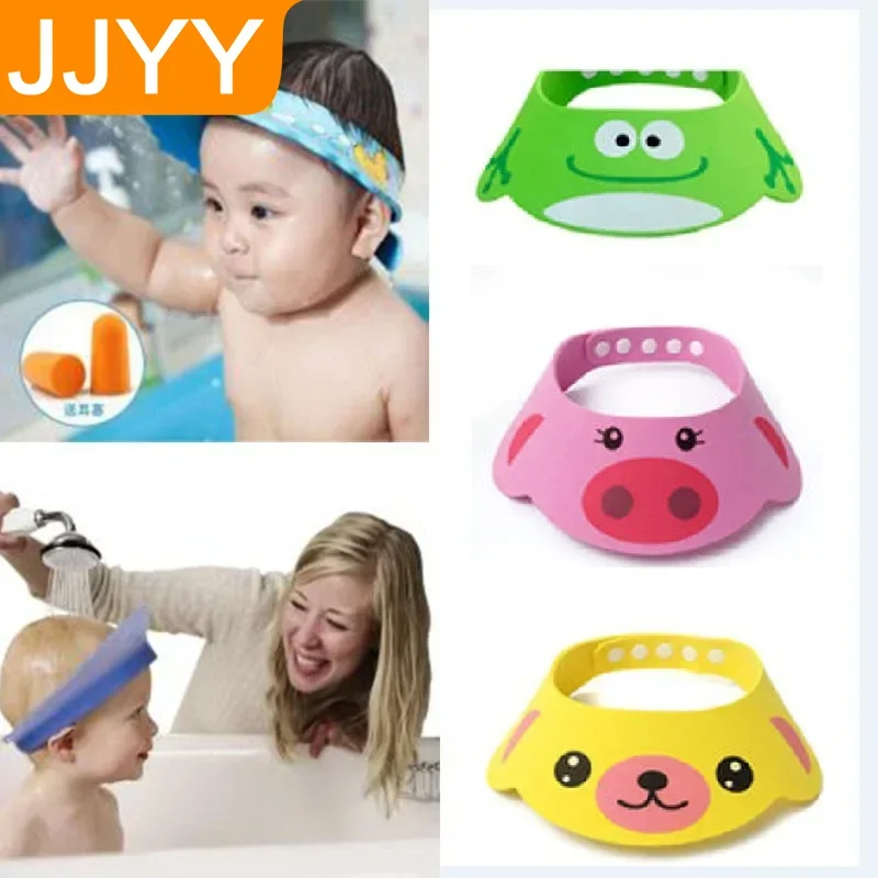 Wasserdichte, verstellbare Baby-Badekappe, Haarschutz, Duschhaube für Kleinkinder, Kinder, Badekappe
