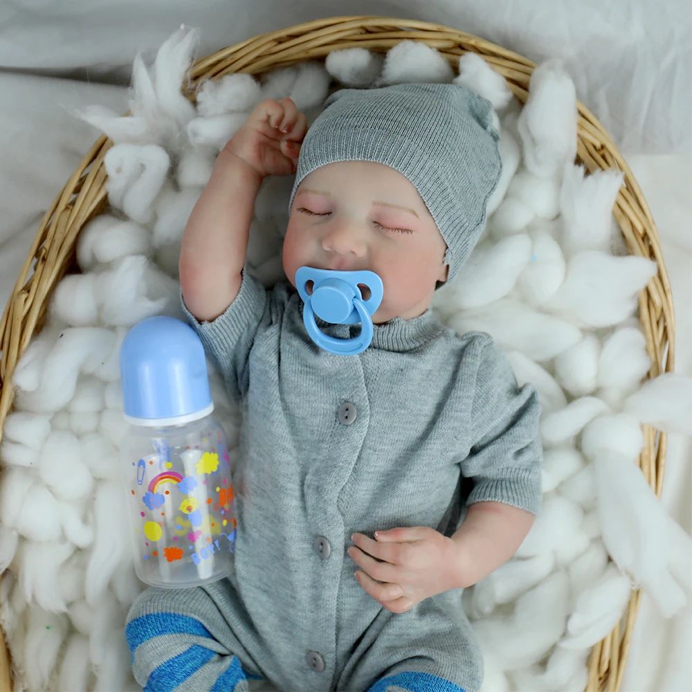 19-calowa lalka Levi Reborn, wysokiej jakości silikonowa lalka winylowa, gotowa, malowana w 3D skóra, kolekcja artystyczna żył, prezent dla dziewczynki