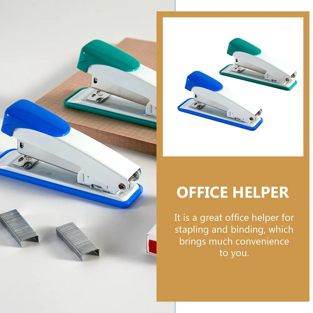 2Pcs Classic Medium Stapler Metal Office Desk Stapler Portable Lightweight Student Stationery School