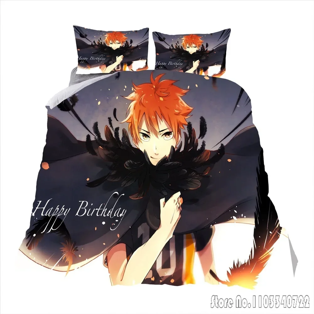 Cartoon 3D Printed Anime Haikyuu Duvet Cover Set HD Comforter Cover for Kids Bedding Sets Bedclothes Bedroom Decor image 4