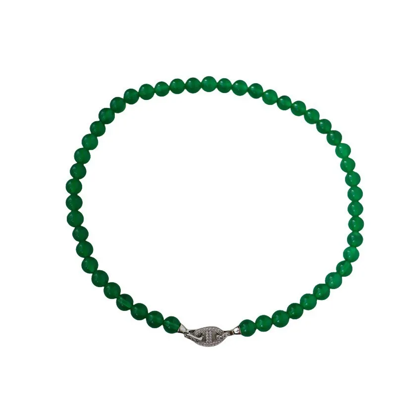 Neue Ankunft 100% Natürliche Grüne Chalcedon 14K Gold Gefüllt Weibliche Perlen Kette Halskette Förderung Schmuck Für Frauen Geburtstag geschenke – Detail 8