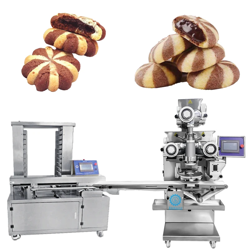 Factory Supplier SV-208A Double color cookies Machine Commercial Chocolate Cookie Encrusting Machine