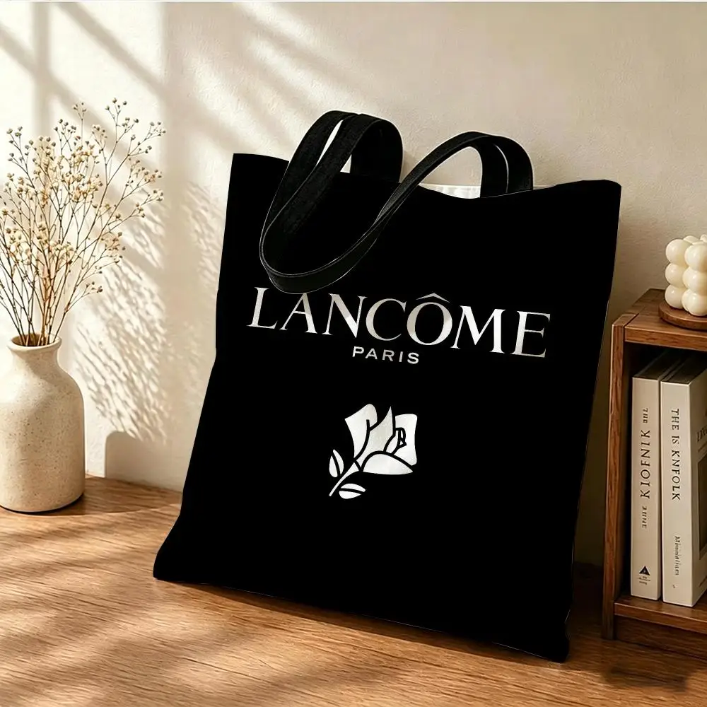 Fashion Luxury L-L-Lancome Storage Bags Large Eco Friendly Capacity Canvas Shopping Bag Shoulder Handbag Daily Use