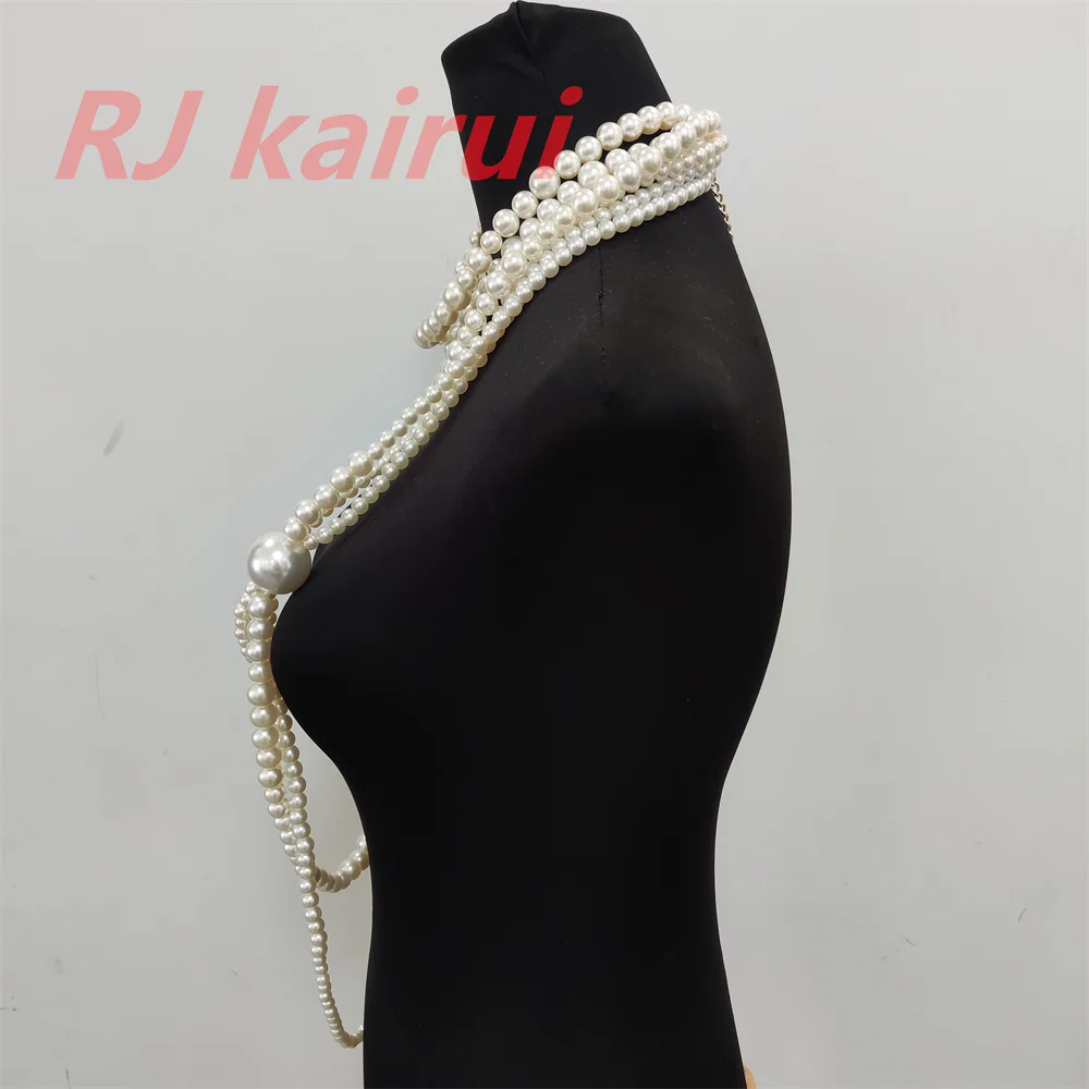 Fashion Style P09 Women Sexy Imitation White Pearls Necklace Beads Earrings Jewelry