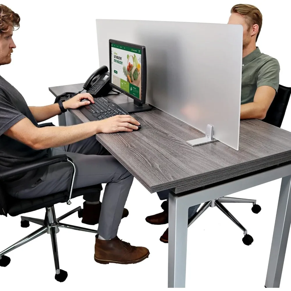 

Acrylic Free Standing Screen, Divider for Desk Privacy Home & Office Partitions for Table Top Workstation, Portable Cubicle