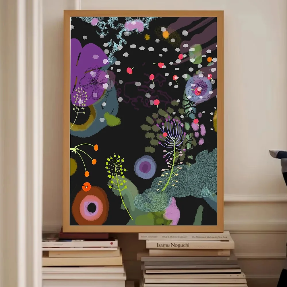 غير المؤطرة النباتية جدار الفن يطبع طبيعة قماش الأزهار ديكور الحديثة لهجات المنزل الأخضر التوضيح غرفة المعيشة الفن Botanica #2