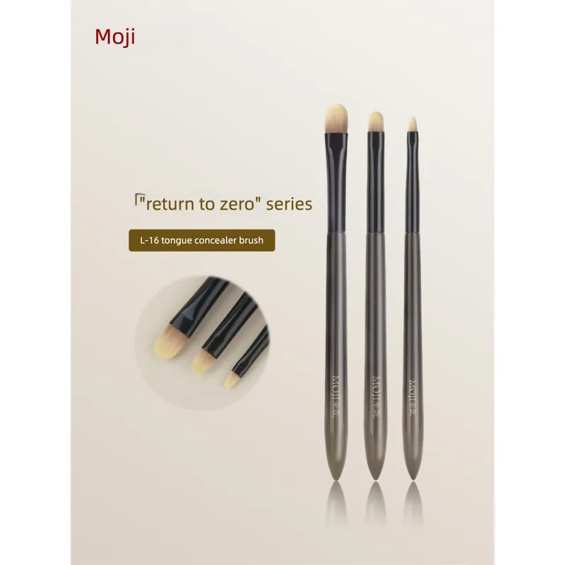 

Moji L16 Тон-образная кисть для консилера для плоских головок, детальная кисть для слезных войск и носогубных склад