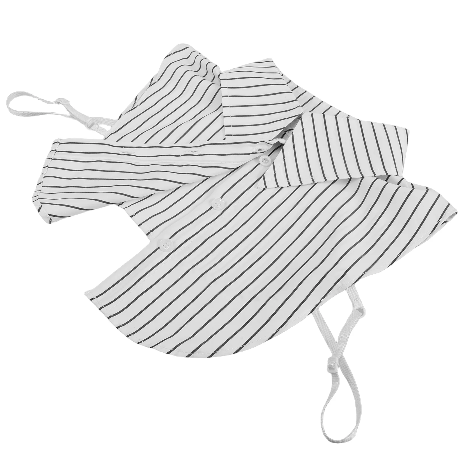 

Dickey Half Shirt Women Cotton Fake Collar Detachable Black White Striped Blouse Undershirt for Under Sweater Women Elegant