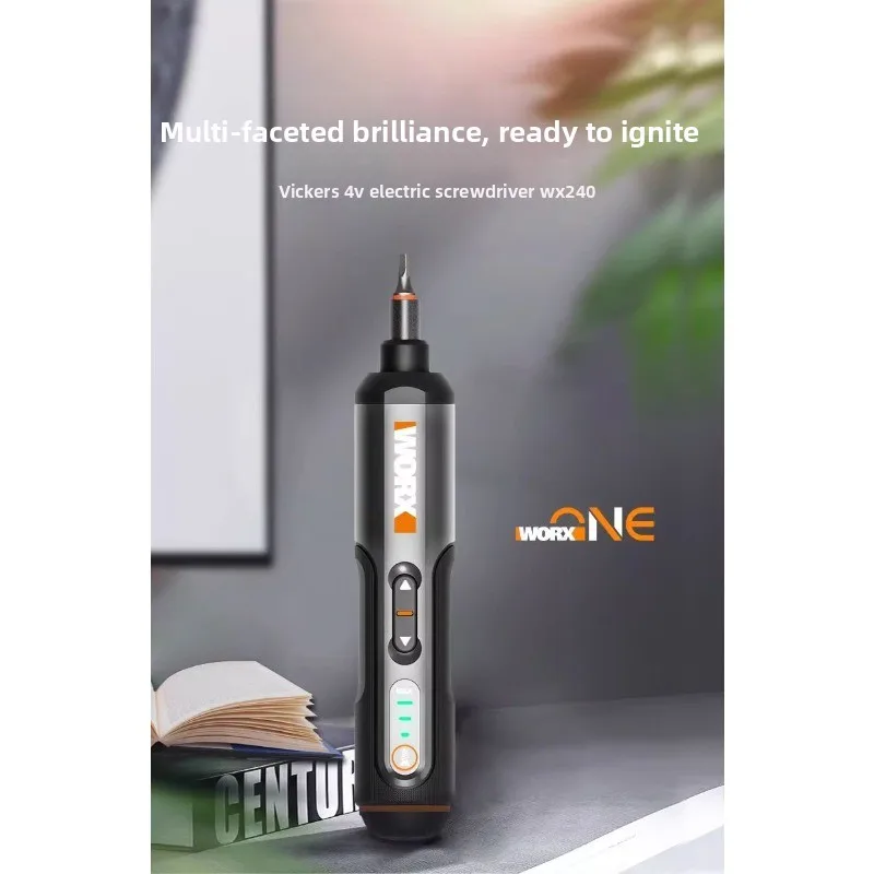 Mini electric screwdriver with built-in LED light, long-lasting battery life, 3-speed torque adjustment, meeting various needs