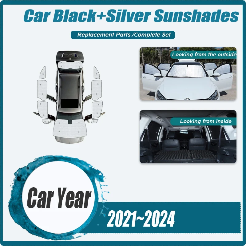 Car  Windows Sunshades For Toyota Sienna Accessories XL40 2021 2022 2023 2024 Sun Blinds Windshield Visor Anti-UV Sun Protection