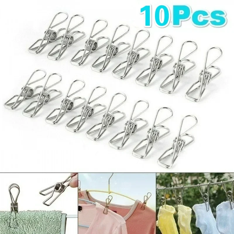 

20PCS 6cm Stainless Steel Wire Underwear and Panty Clip Socks Rack Clip Sealing and Drying Socks Clip