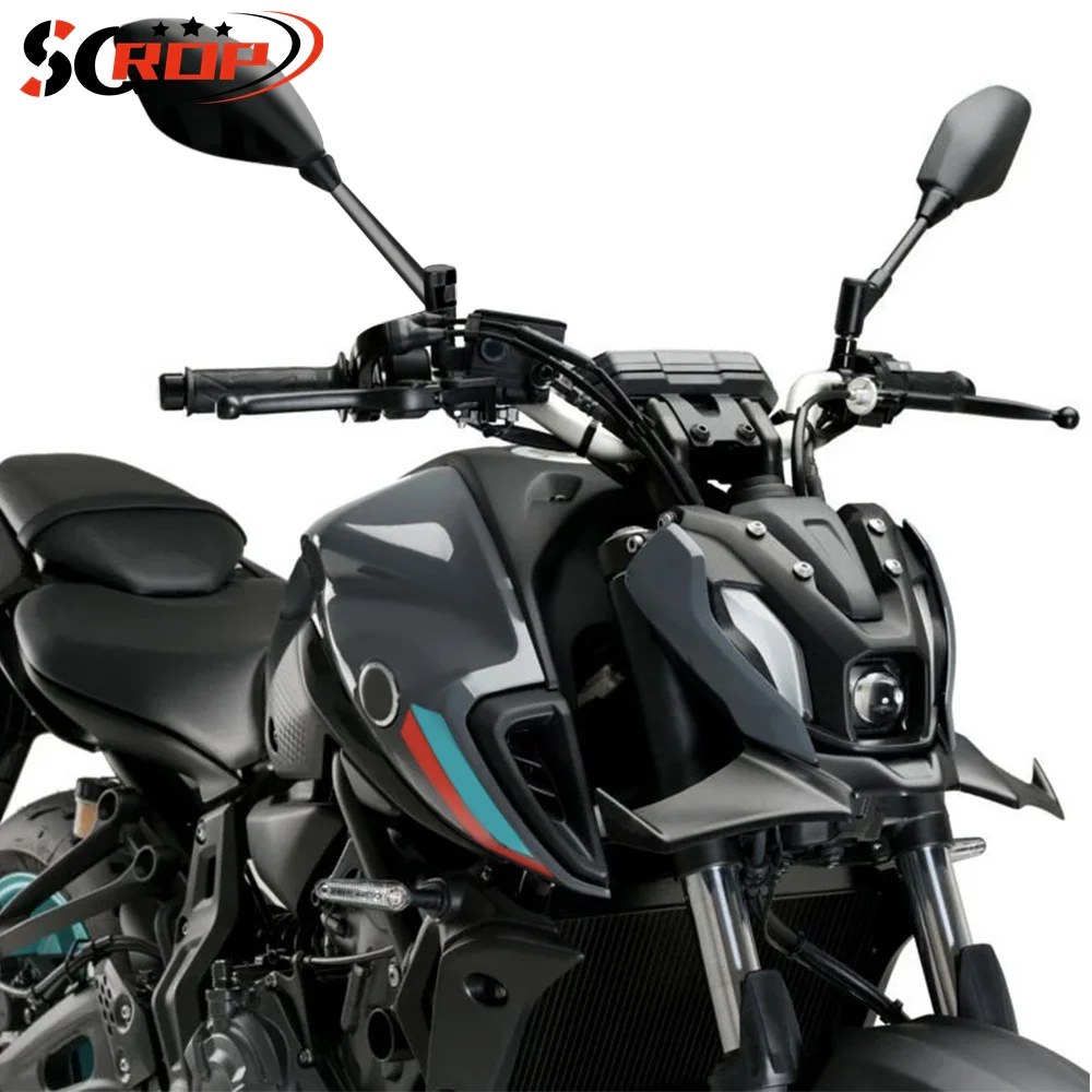 Hot Sales For MT-07 MT07 2021 2022 2023 2024 Motorcycle Sport Downforce Naked Forntal Spoilers Aerodynamic Wing Deflector mt07