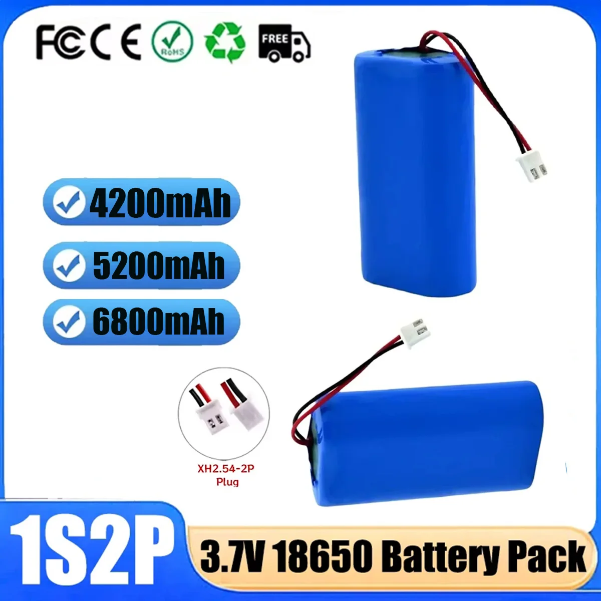 18650  3,7V6.8Ah paquetes  battery recargables  litio para herramienta eléctrica  luz LEDequipo  seguridad de juguete  Bluetooth