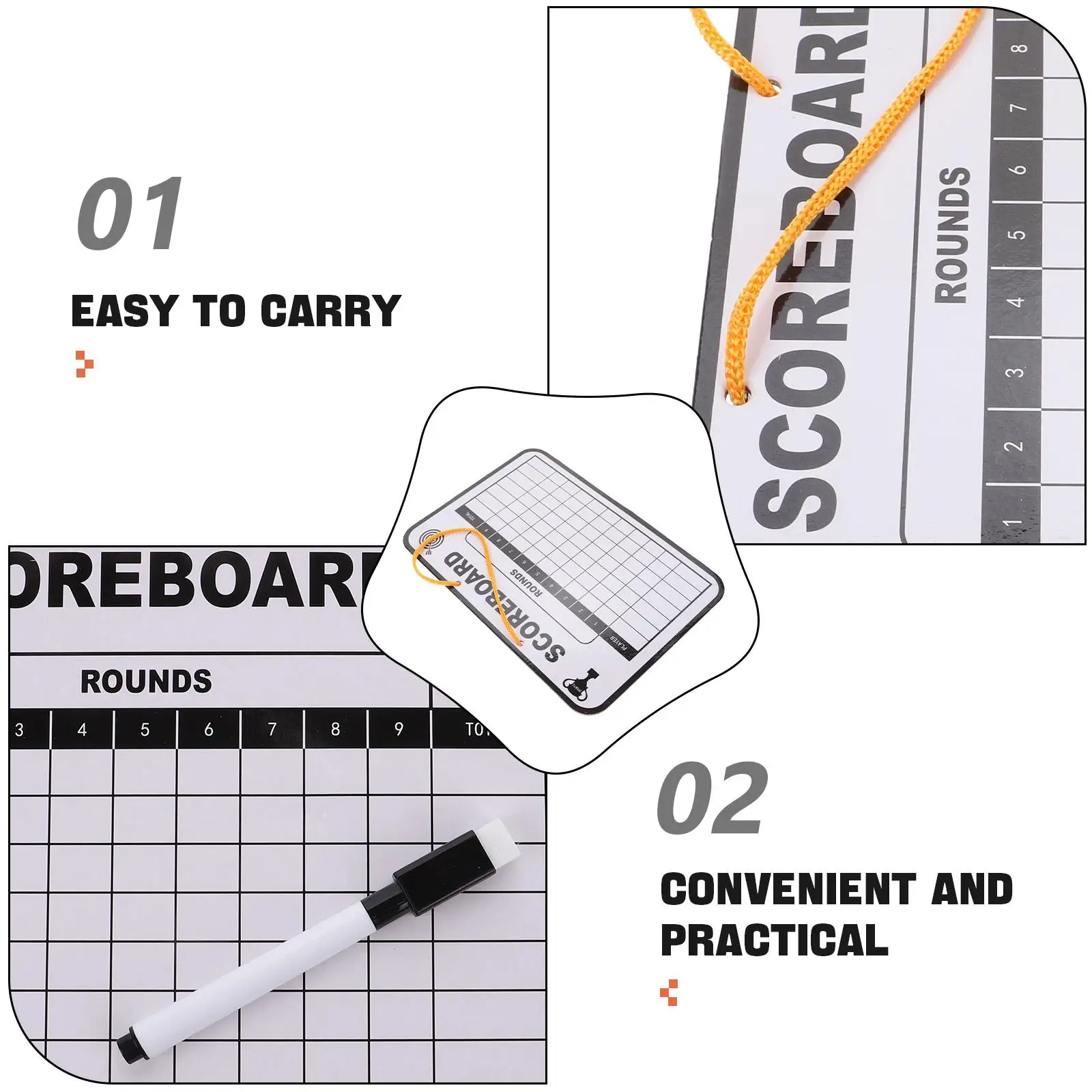 กระดานบอกคะแนน Keeper Golf Hand-held Dry Erase Boards การ์ดกระดาษแข็งสําหรับเด็ก