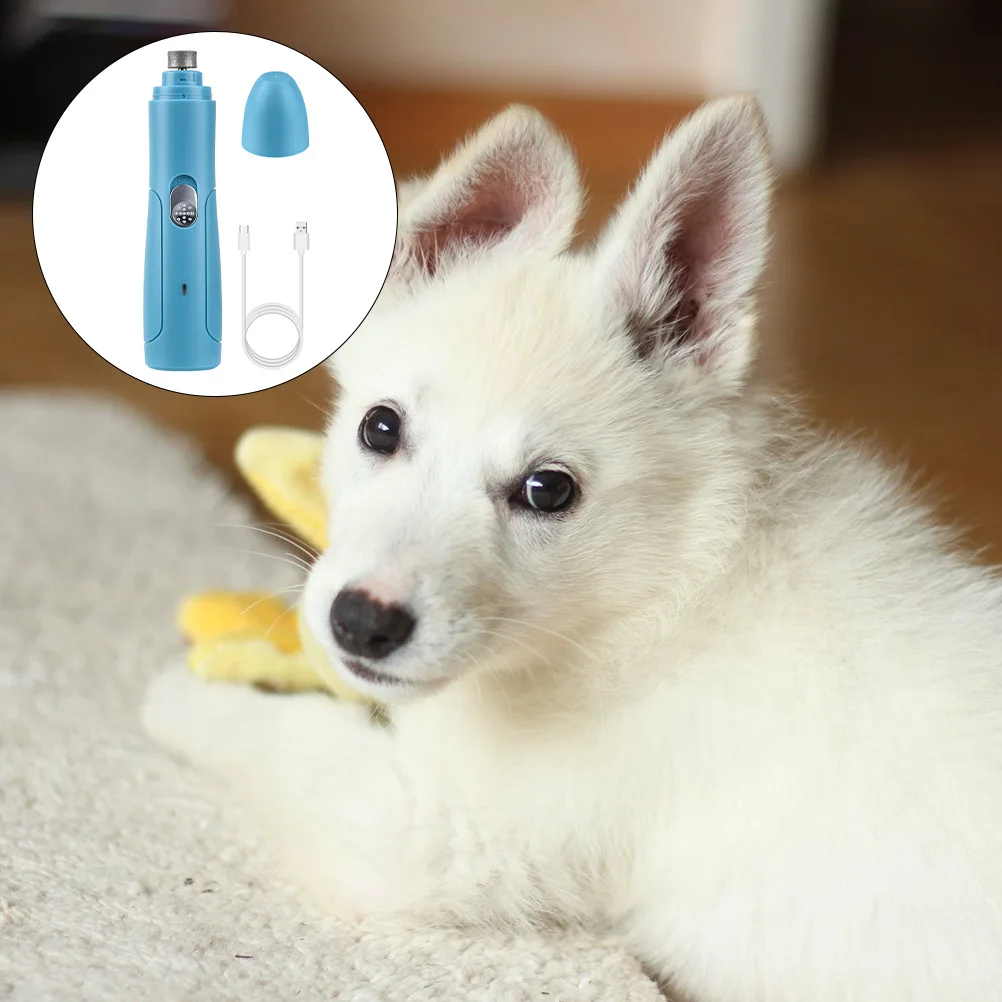 

1Set Electric Pet Nail Trimmer Multifunctional 2-in-1 Clipper with Quiet Diamond Grinding Head Safe Nail Polisher for Dog Cat