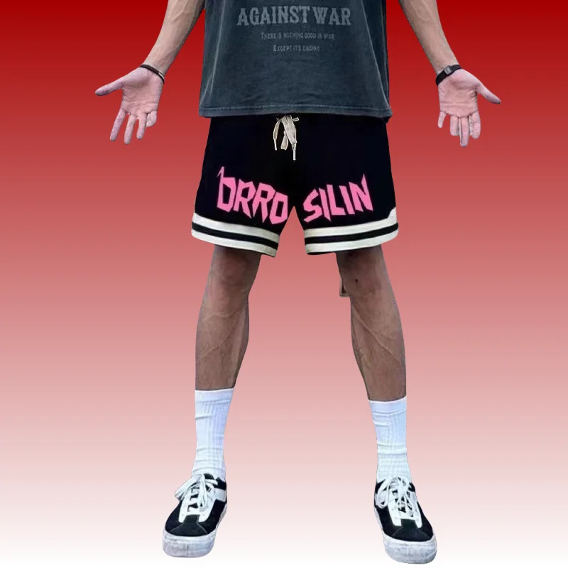 

Мужские пляжные дышащие шорты с принтом 2025 года, быстросохнущие спортивные баскетбольные шорты, спортивные шорты для фитнеса и отдыха для взрослых