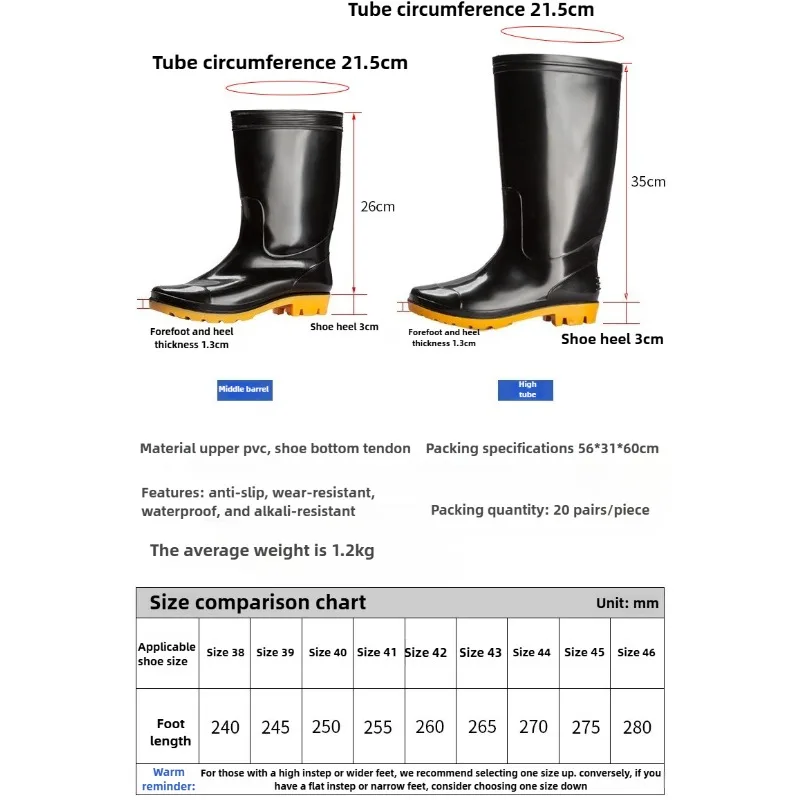 Zapatos De Seguridad De Hombre الرجال منتصف العجل احذية المطر البلاستيكية عدم الانزلاق أحذية مضادة للماء أحذية أمان رجالية #6