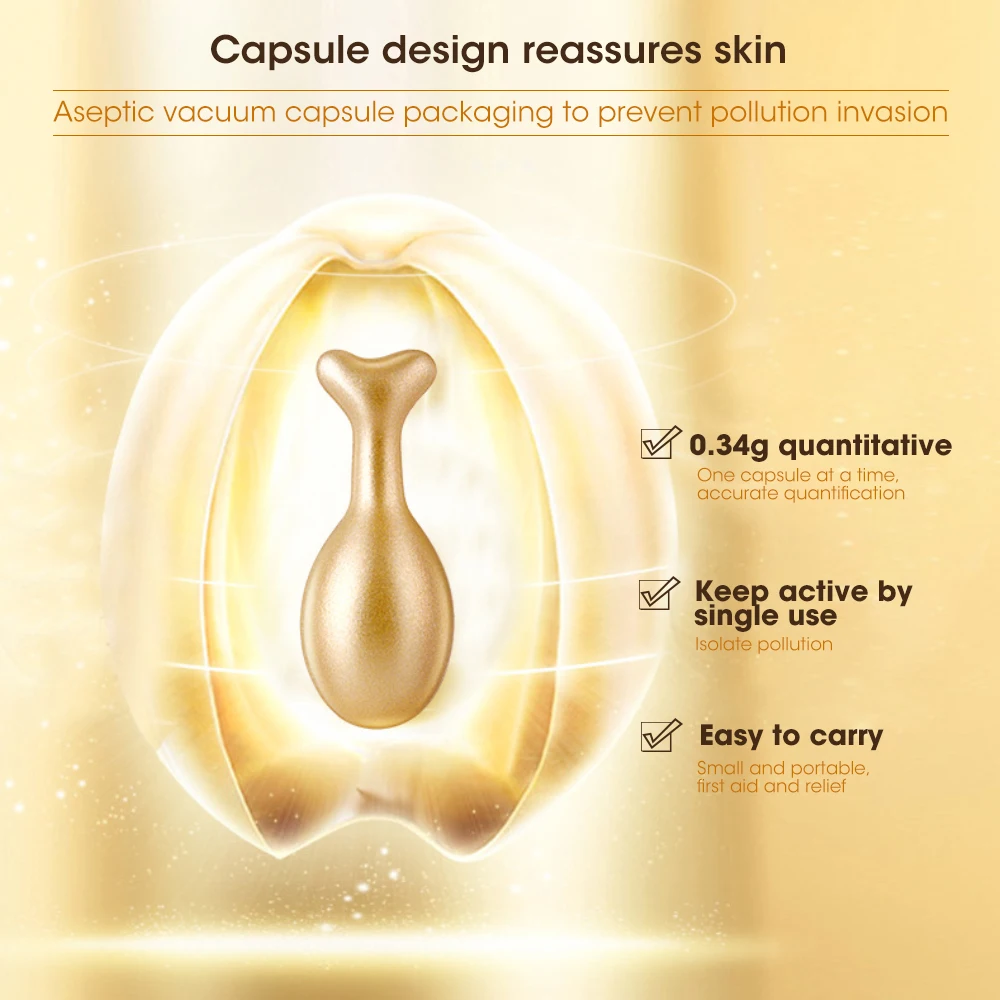 30/60PCS Fullerene Placenta Capsule Essence Moisturizing Brightening Firming Skin Repair Essence Hyaluronic Acid Facial Serum