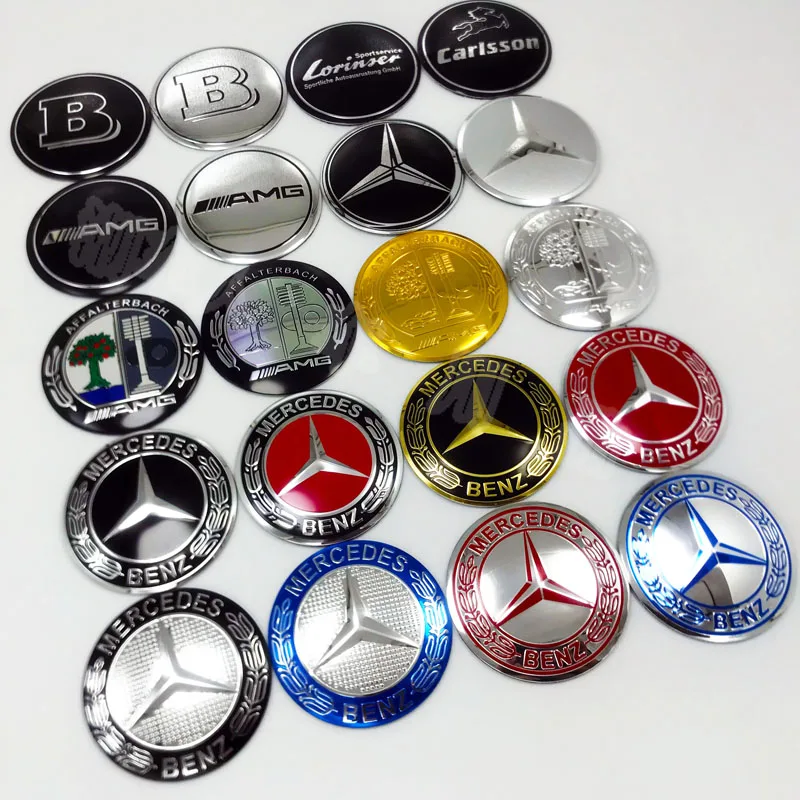 4Pcs 56mm Car Wheel Center Hub Cap Emblem Sticker Accessories For Mercedes Benz W204 GLC AMG CLA Brabus Smart Maybach W205 W203